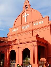 Die Christ Church Ist Das Wahrzeichen Melakas Malacca Eine Niederlandische Anglikanische Kirche Aus Der Kolonialzeit Malaysias Mal Malaysia Melaka Malacca