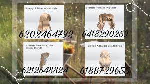 Blond Bloxburg Hair Codes In 2021 Bloxburg Hair Codes Hair Codes Bloxburg Hair
