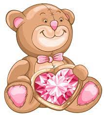 Transparent Teddy Bear With Diamond Heart Png Clipart Teddy Bear Images Teddy Bear Cartoon Cute Teddy Bears