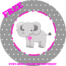 Pink elephant template for your baby shower invitations. Shower Baby Free Printable Pink Elephant Baby Shower Invitations