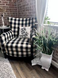 Black And White Checkered Armchair Black And White Checkered Arm Chair Checkered Armchair Living Room Makeover Family Room