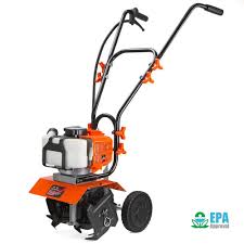 Xtremepowerus 10 In 43 Cc 2 Stroke Mini Gas Tiller Cultivator Home Vegetable Garden Electric Tiller Boat Cleaning