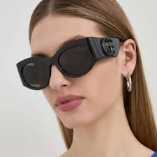 NEW GG1544S 001 53 GUCCI BLACK ROUND WRAP SUNGLASSES GUCCI