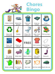 Free Printable Chores Bingo Age Appropriate Chores For