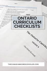 A third, different document needs to prove who you are. Ontario Curriculum Checklists For Grades 1 To 8