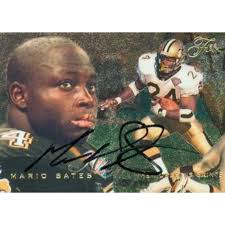 Mario Bates autographed Football Card (New Orleans Saints) 1995 Fleer Flair  #129 Rookie Year