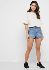 Free shipping and free returns on eligible items. Buy Topshop Petite Blue Denim Mom Shorts For Women In Mena Worldwide 26s08qmdt