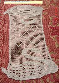 Crochê Filé Caminho De Mesa De Crochê Barbante Passo A Passo Artes Da Lilika Caminho De Mesa Cisne Croche File Padroes Doily Carrinhos De Croche Bicos De Croche Simples