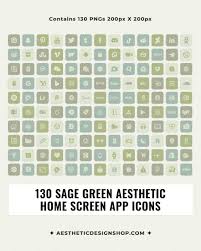 With aesthetic app, you can now customize your app icons with the colors, themes, styles created based on trend, aesthetic, and fantastic icon designs. 130 Sage Green Aesthetic App Icons For Home Screen Aesthetic Design Shop