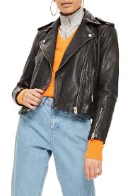 Topshop Strike Leather Biker Jacket Nordstrom First Date Outfits Leather Biker Jacket Biker Jacket