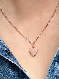 Engravable Heart Tag Pendant | Rose gold plated | Pandora US