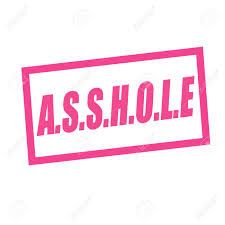 ASSHOLE Pink Stamp Text On White Stock Photo, Picture and Royalty Free  Image. Image 45808750.