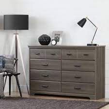 Set (queen bed, dresser & nightstand), created for macy's. Gray Dressers Bedroom Furniture The Home Depot