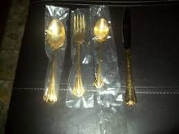 Gold flatware sets | west elm. International Lyon 18 8 Stainless Flatware Lot Gold Plated Nice 4 Piece Set Ebay