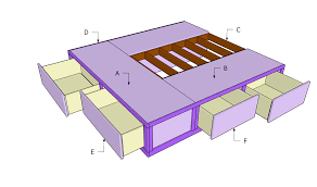 Blueprints diy bedframe with hidden drawers plans. Diy Queen Bed Frame Plans Novocom Top