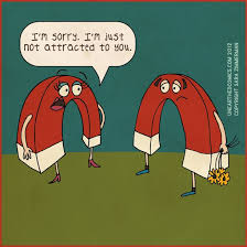 Magnets Not Attracted To One Another Unearthed Comics Relationship Cartoons Science Quotes Funny Science Humor