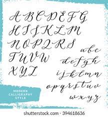 This book contains 30 different hand lettered styles of each 26 letters of the alphabet! Modern Calligraphy Style Handwritten Script Alphabet Stock Vector Royalty Free 394618636