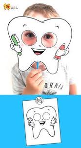 Tooth Mask Printable Template Dental Health Crafts Dental Health Preschool Dental Health Activities