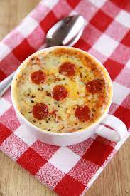 Microwave Mug Pizza Recipe With Video Bigger Bolder Baking Recipe Mug Recipes Microwave Mug Recipes Real Food Recipes
