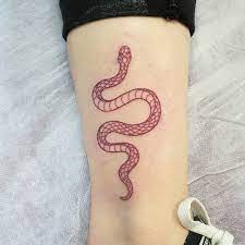 Kayla Jayne On Instagram Little Red Snake For Kristen Mcfarlanee Red Tattoos Tattoos Snake Tattoo Design