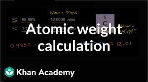Feb 06, 2021 · using the masses of the different isotopes and how abundant each isotope is, we can find the average mass of the atoms of an element. Worked Example Atomic Weight Calculation Video Khan Academy