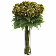 Artificial green flower hydrangea heads, silk fake large single hydrangeas tops for floral wreath, mantel, arch or table, home & wall décor bridal arrangements, wedding, 8 pcs 3.9 out of 5 stars 64 $9.99 $ 9. 31 Large Artificial Silk Green Hydrangea Fake Flower Arrangement Decor Ebay