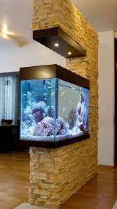 Awesome 50 Stunning Aquarium Design Ideas For Indoor Decorations Http Modernhousemagz Com 50 Stunning Peceras En Casa Decoracion De Peceras Acuario De Pared
