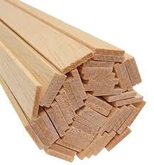 Bud Nosen Balsa Wood Strips 1 8 X 3 4 X 36 50 Pkg Wood Wood Strips Balsa Wood Crafts
