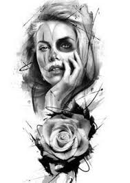 Her designs keep a subtle nature and are often mixed with geometric elements, ranging from animals and floral composition to everyday objects, landscapes, and various scenes. Resultado De Imagen Para Design Tattoo Black And Grey Portre Dovme Fikirleri Dovme Tasarimlari