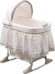 Newborn Infant Baby Bassinet Bed Cradle Crib Furniture For Nursery Rocking White Delta Rocking Bassinet Bed Bassinet Baby Bassinet