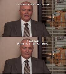 Creed On The Subject Of Winning The Lottery Winning The Lottery Brother Memes Creed The Office