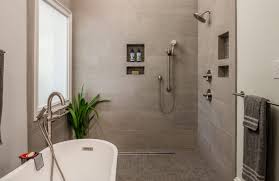 Fully remodeling a bathroom takes 3 to 4 weeks, depending on the size, design, level of fixtures, and if any plumbing changes are made. New Bathroom Design Hodge Design Remodeling