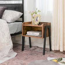 .table,nightstand/small tables for living room,accent tables,side table for small spaces. Vasagle Alinru Nightstand Set Of 2 Stackable End Table Side Table For Small Spaces Industrial Accent Furniture Metal Frame Rustic Brown Ulet188x