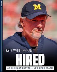 Michigan football Coach Kyle Whittingham drops the puck at the Michigan  Hockey game vs Notre Dame at Yost tonight (that's Yost Ice Arena) #GoBlue  #Michigan