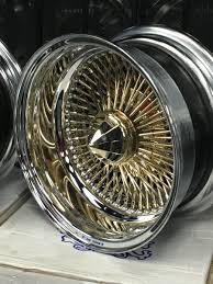 Gold plated truewire wheels by truespoke, spoked wire wheels for sale online. Wheel City On Twitter 14x7 100 Spoke Reverse Triple Gold Wheelcity Lowrider Knockoffs Gold Wirewheels Spokewheels 14x7 13x7