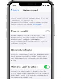 Informationen Zum Optimierten Laden Auf Dem Iphone Apple Support