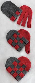 Diy Weaving Danish Heart Baskets Diy Winter Fashion Crafts Kids Crafts Vilten Ornamenten Leuke Knutselwerken