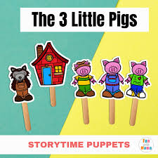 Corrupting the innocent world of children's coloring books one page at a time. Free Printable Stick Puppets The Three Little Pigs Fun With Mama
