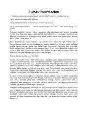 Pidato Perpisahan Docx Pidato Perpisahan U201c Bertemu Memang Harus Berpisah Dan Berpisah Bukan Untuk Selamanya U201c Yang Terhormat Kepala Sd Ii Loang Course Hero