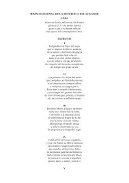 Es el himno nacional de la república del ecuador. Himno Nacional De La Republica Del Ecuador Math Math Equations Education