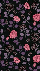 Black And Purple Flowers Wallpaper Pin By Princess Designs On Wallpapers Iphone Rose Wallpaper Flower Wallpaper Purple Wallpaper