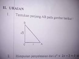 Perhatikan gambar gari berat ad berikut contoh soal garis berat pada segitiga : Tentukan Panjang Ab Pada Gambar Berikut Brainly Co Id