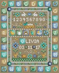 Dmc embroidery floss number of colors: Shannon Christine Quilted Baby Sampler Cross Stitch Pattern Anabella S
