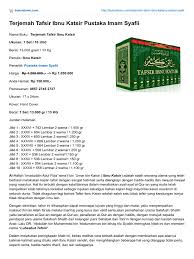 Maybe you would like to learn more about one of these? Terjemah Tafsir Ibnu Katsir Pustaka Imam Syafii
