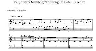 Perpetuum mobile is a song by penguin cafe orchestra's from 1987 album signs of life. Pin On Sheet Music For Later