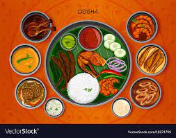 Illustration Of Traditional Cuisine And Food Meal Thali Of Odisha India Download A Free Previ Food Illustration Art Traditional Indian Food Food Illustrations