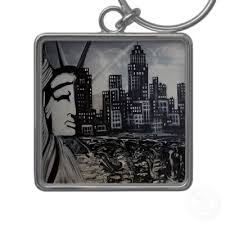 New York City Keychain Keychain Art Store Laura Barbosa