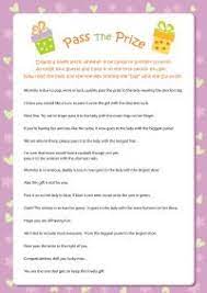 Pass The Prize Poem Game Baby Shower Game Gifts Fun Baby Shower Games Baby Shower Prizes