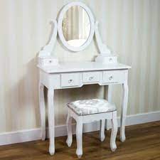 White dressing table with 3 drawers with square metal handles white painted wood good medders dressing table with mirror (wayfair) in excellent condition. Gloss White Dressing Table Wayfair Co Uk