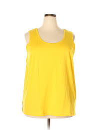 Details About Woman Within Women Yellow Tank Top 1x Plus